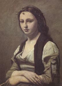 Jean Baptiste Camille  Corot Woman with a Pearl (mk05) Spain oil painting art